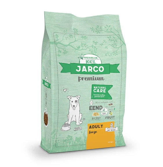 Jarco Dog Natural Large Adult Eend – Hondenvoer 26-45 Kg Verpakking 15 kg